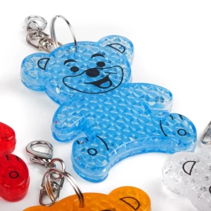Reflektierender Kunststoffbär-Schlüsselanhänger - Gelb