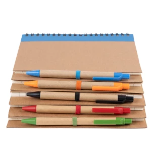 Eco3 Notizblock mit Stift - Rot