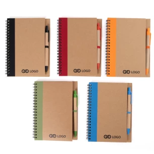 Eco3 Notizblock mit Stift - Rot