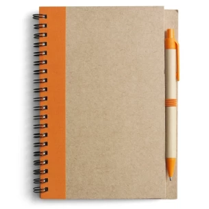 Eco3 Notizblock mit Stift - Orange