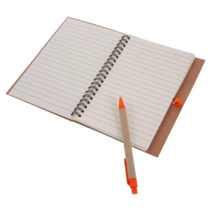 Eco3 Notizblock mit Stift - Orange