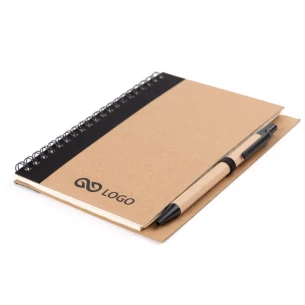 Eco3 Notizblock mit Stift - Grün