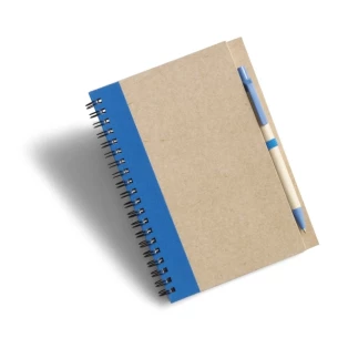 Eco3 Notizblock mit Stift - Blau