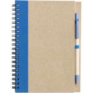 Eco3 Notizblock mit Stift - Blau