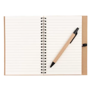 Eco3 Notizblock mit Stift - Blau