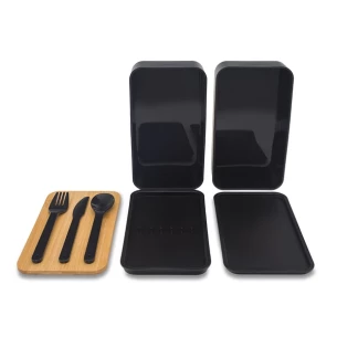 Victor Brotdose doppelt - Schwarz