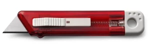 Tapetenmesser mit Sicherheitsmechanismus von Rabel – rot