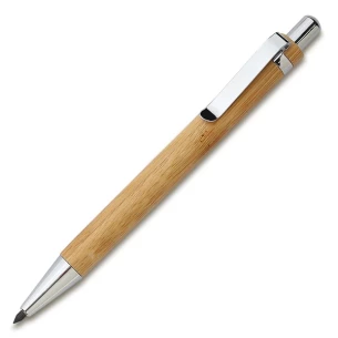 Bambus-Kugelschreiber/Bleistift mit Lakimus-Etui – beige