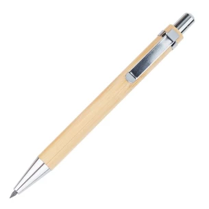 Bambus-Kugelschreiber/Bleistift mit Lakimus-Etui – beige