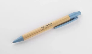BAMMO-Bambus-Kugelschreiber – hellblau