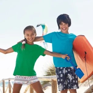 FOTL ValueWeight Kinder-T-Shirt - Marineblau Melange