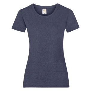 FOTL Lady-Fit ValueWeight T-Shirt - Marineblau Melange