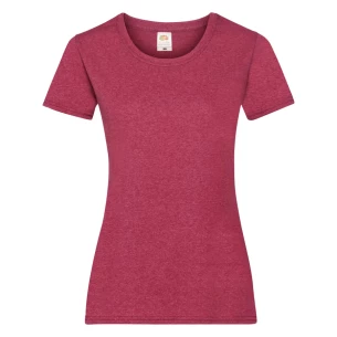 FOTL Lady-Fit ValueWeight T-Shirt - Rot meliert