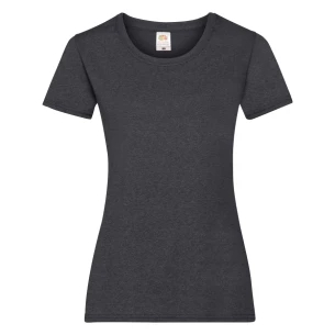 FOTL Lady-Fit ValueWeight T-Shirt - Dunkelgrau Melange