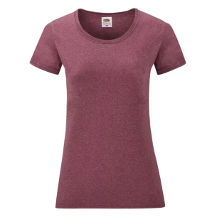 FOTL Lady-Fit ValueWeight T-Shirt - Maroon Melange