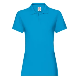 Fruit Of The Loom Premium Damen-Poloshirt - Hellblau