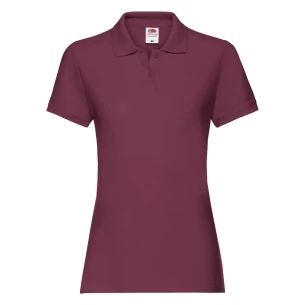 Fruit Of The Loom Premium Damen-Poloshirt - Burgunderrot
