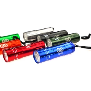 Led-Taschenlampe - Schwarz